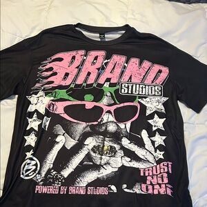 NFINITY Black Tee with Pink Accents